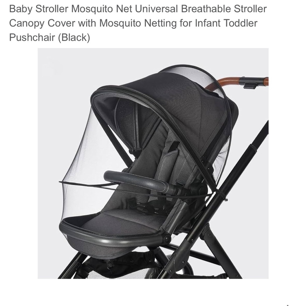 Universal Black Stroller Canopy Cover